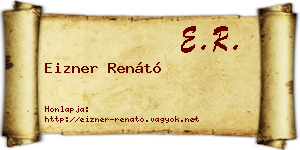 Eizner Renátó névjegykártya